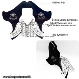 Plastikinės nagų priauginimo formelės (50vnt)
