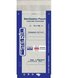 STERIL PRO vienkartiniai sterilizavimo maišeliai 75x150 mm (MADE IN UKRAINE) 100vnt