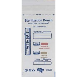 STERIL PRO 75x150mm vienkartiniai sterilizavimo maišeliai  (MADE IN UKRAINE) 100vnt